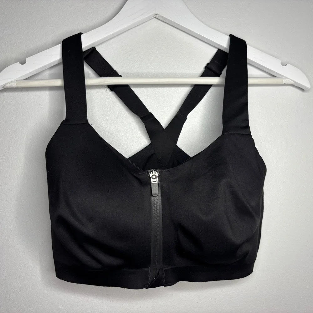 Victoria's Secret Knockout Ultra Max  Sport Bra 34DDD Black Logo Gym High Impact